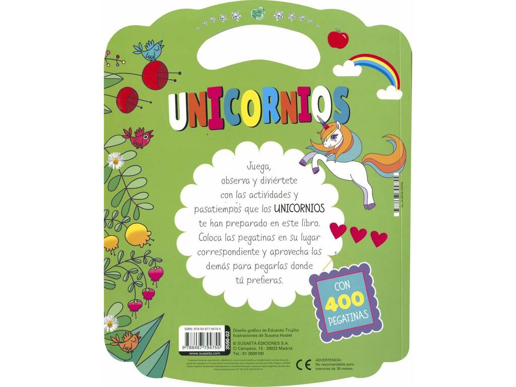 Libro 400 adesivi di unicorni