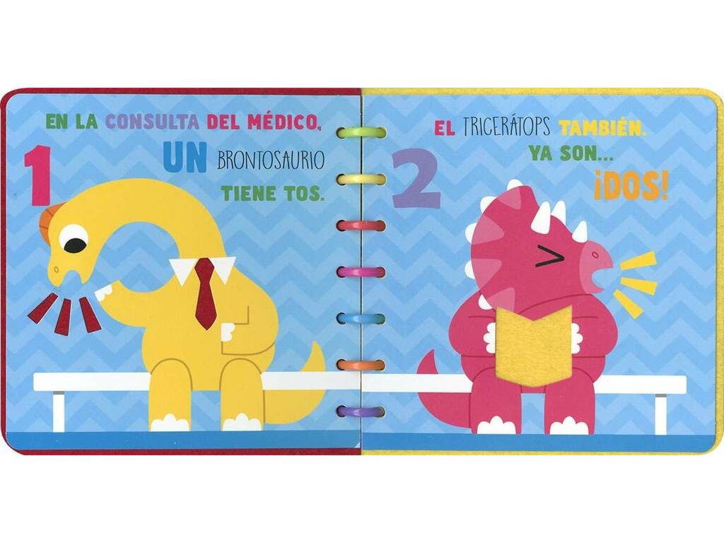 Libro di feltro per toccare i dinosauri I numeri da 1 a 10