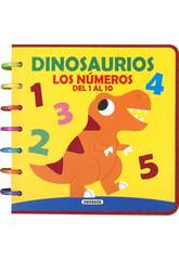 Livre en feutre pour toucher les dinosaures Les chiffres de 1 à 10