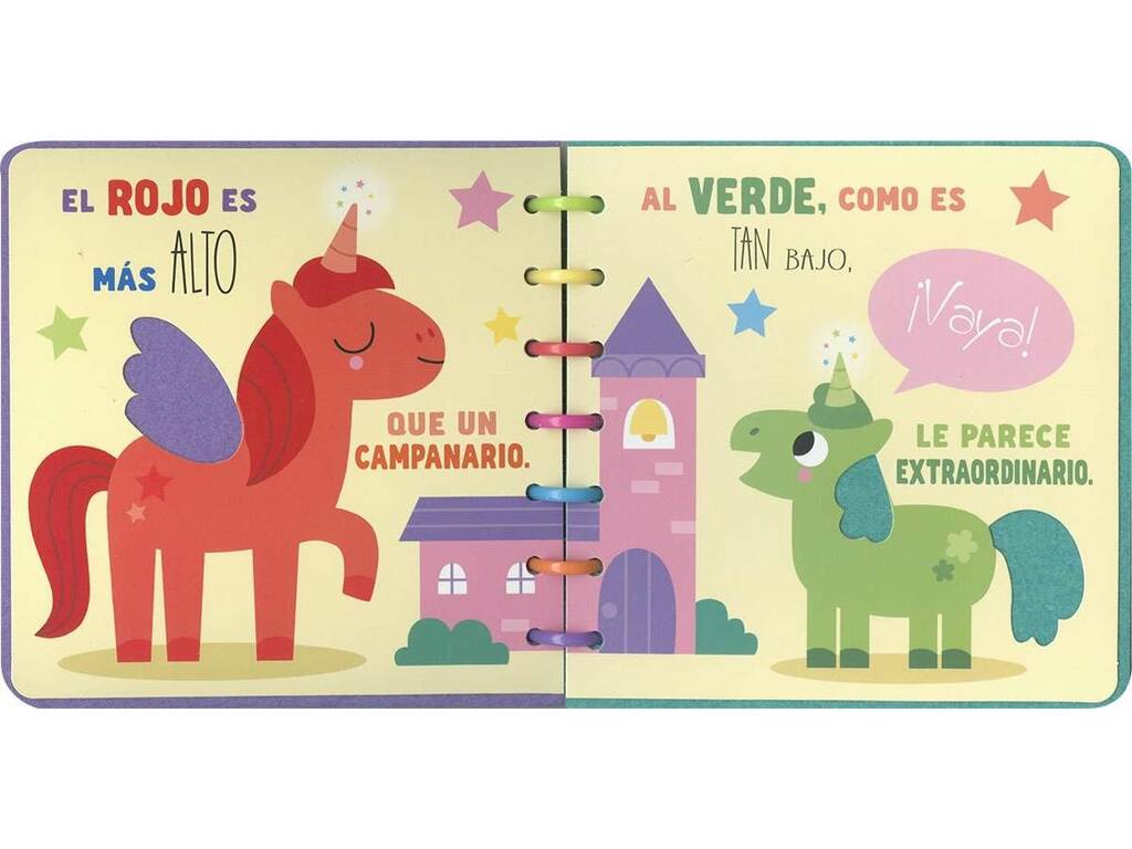 Libro di feltro da toccare Unicorni Colori e contrari
