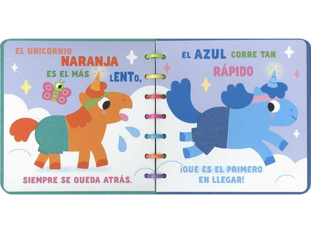 Libro di feltro da toccare Unicorni Colori e contrari