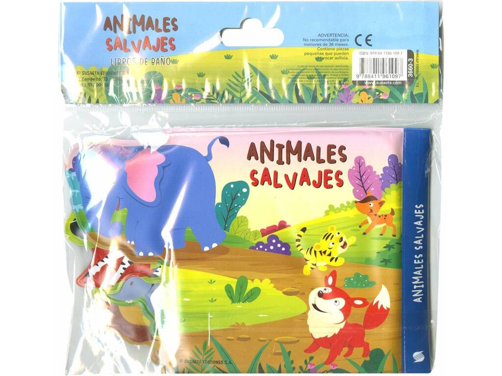 Livro de Banho Animais Selvagens