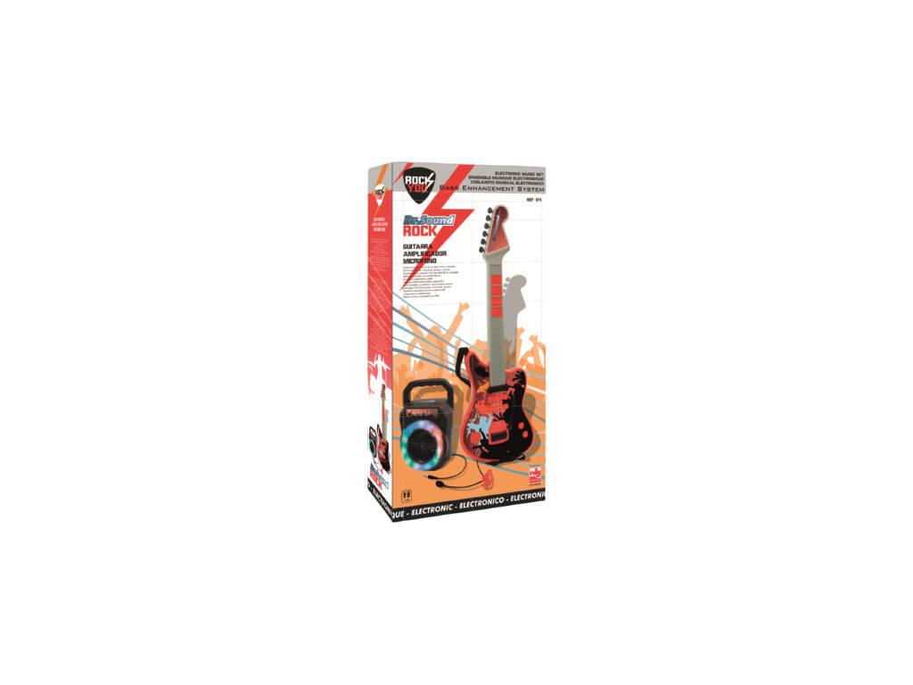 Dr. Sound Rock Guitare électronique avec amplificateur et microphone Reig