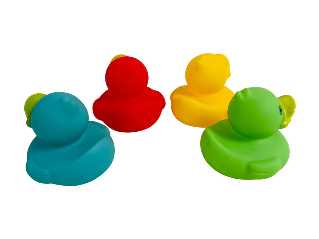 Set di 4 paperelle di gomma colorate
