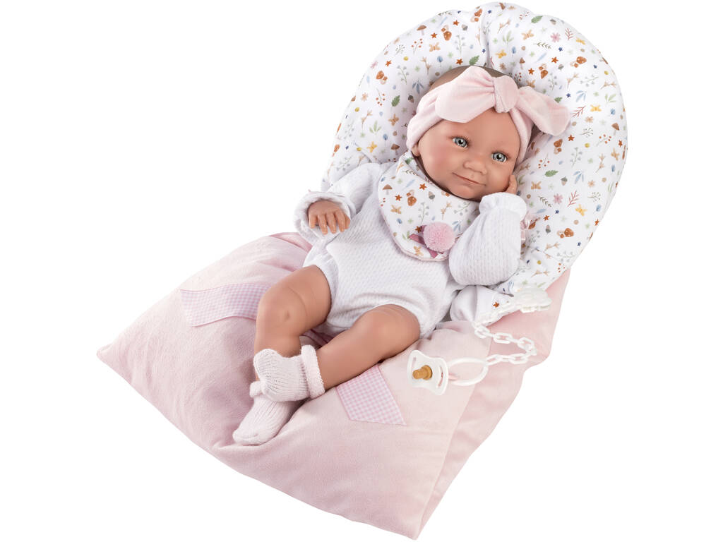 Tina Newborn Baby Doll Newborn Pink Sachet 40 cm. Llorens 73801