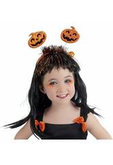 Diadema per bambini con molle a forma di zucche