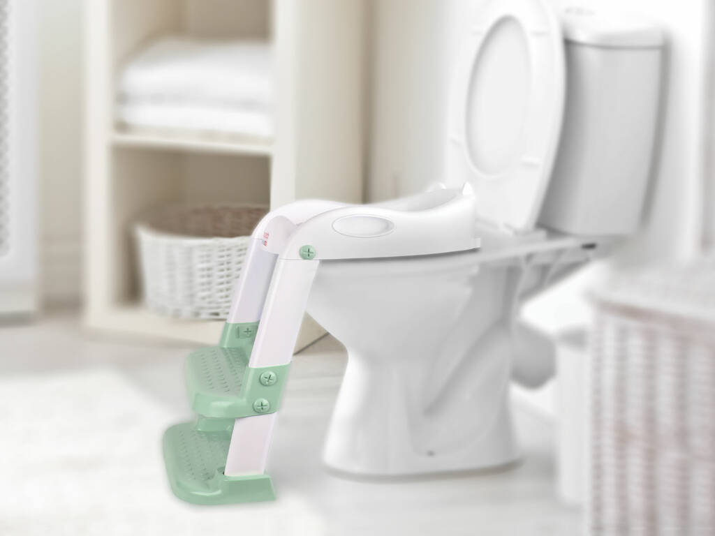 Adattatore per wc super morbido con scala verde e disegno dell'oceano