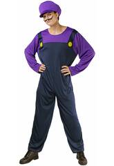 Costume adulto da idraulico Viola Taglia M