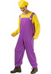 Costume da idraulico Giallo adulto taglia L