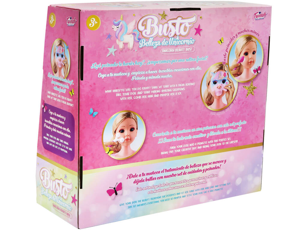 Busto di bellezza degli unicorni con accessori