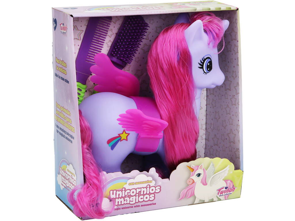 Gli unicorni magici viola con accessori