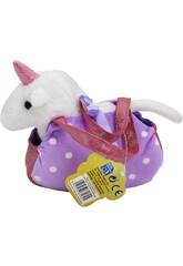 Unicórnio Peluche em Bolsa de Transporte