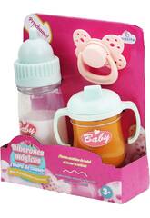 Set Zwei Magische Fläschchen mit Rosa Schnuller
