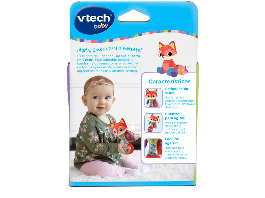 O Meu Primeiro Chocalho de Tecido Bosque A Raposa Vtech 80-567222