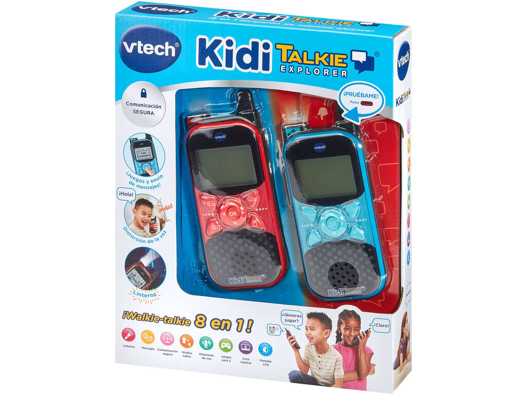 Kidi Talkie Explorer 8 in 1 Blu e Rosso Vtech