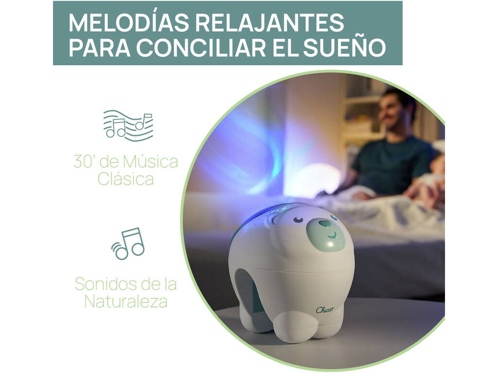 Projecteur ours polaire 2 en 1 avec musique