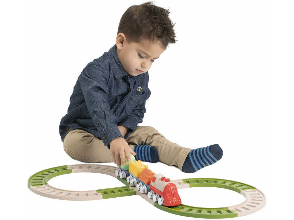 Eco+ Baby Railway Zugset mit 18 Teilen
