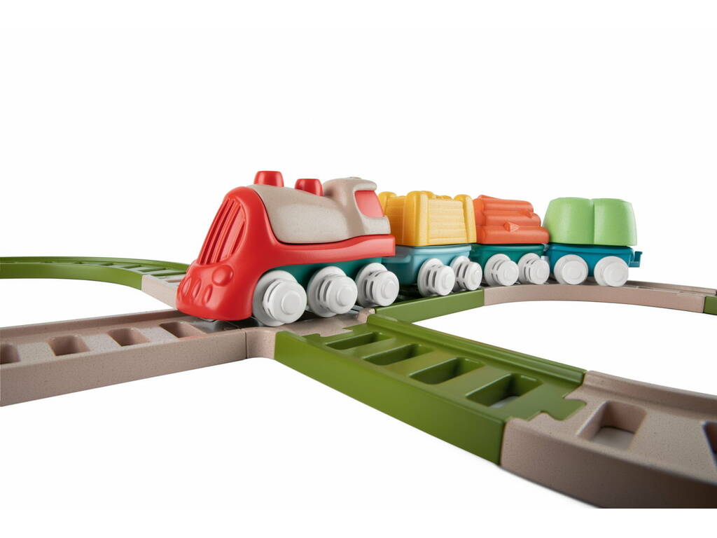 Eco+ Baby Railway Zugset mit 18 Teilen