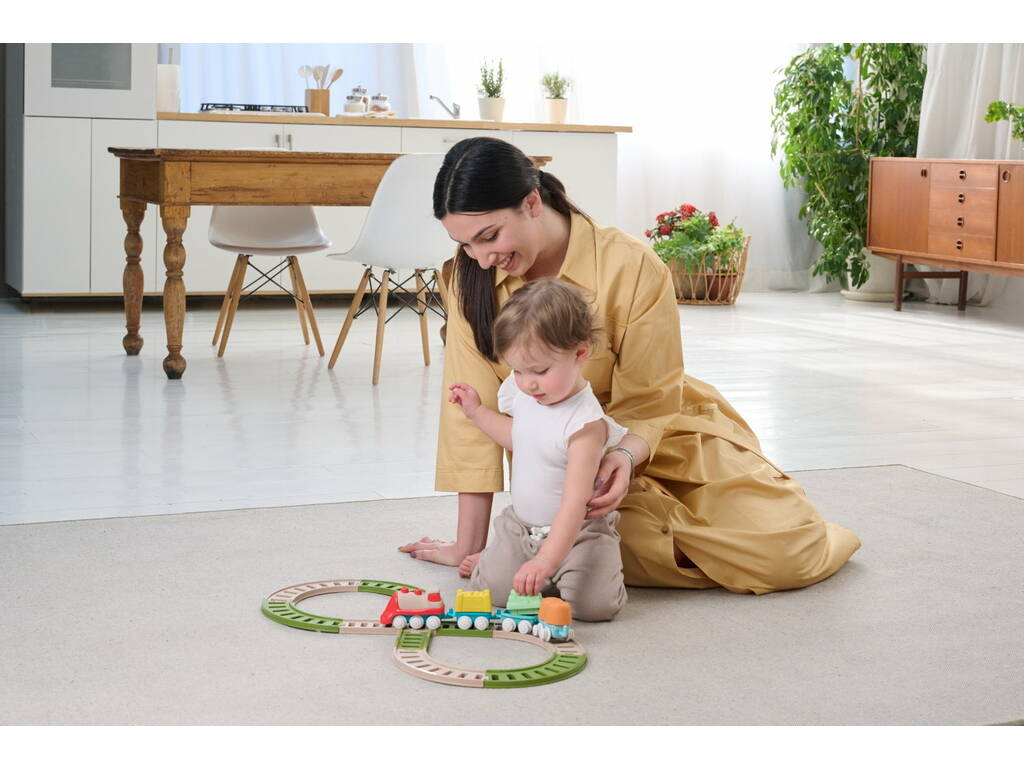 Eco+ Baby Railway Zugset mit 18 Teilen