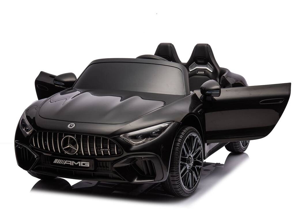 Auto decappottabile Mercedes AMG SL63 nera da 12 V con radiocomando