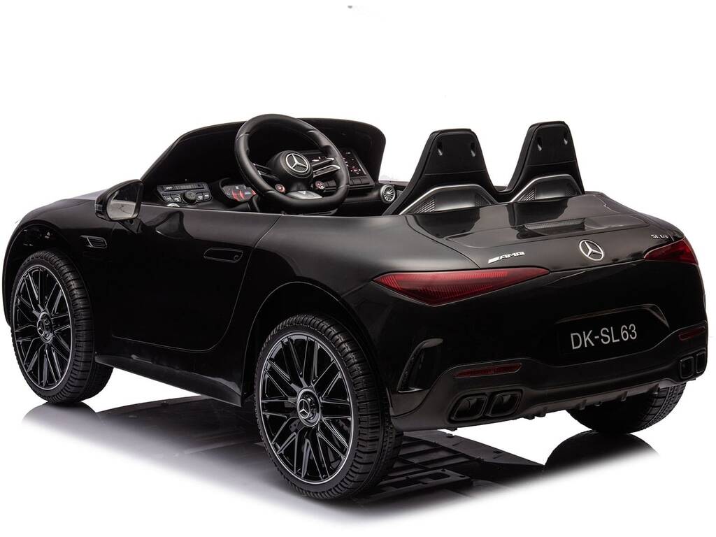 Auto decappottabile Mercedes AMG SL63 nera da 12 V con radiocomando