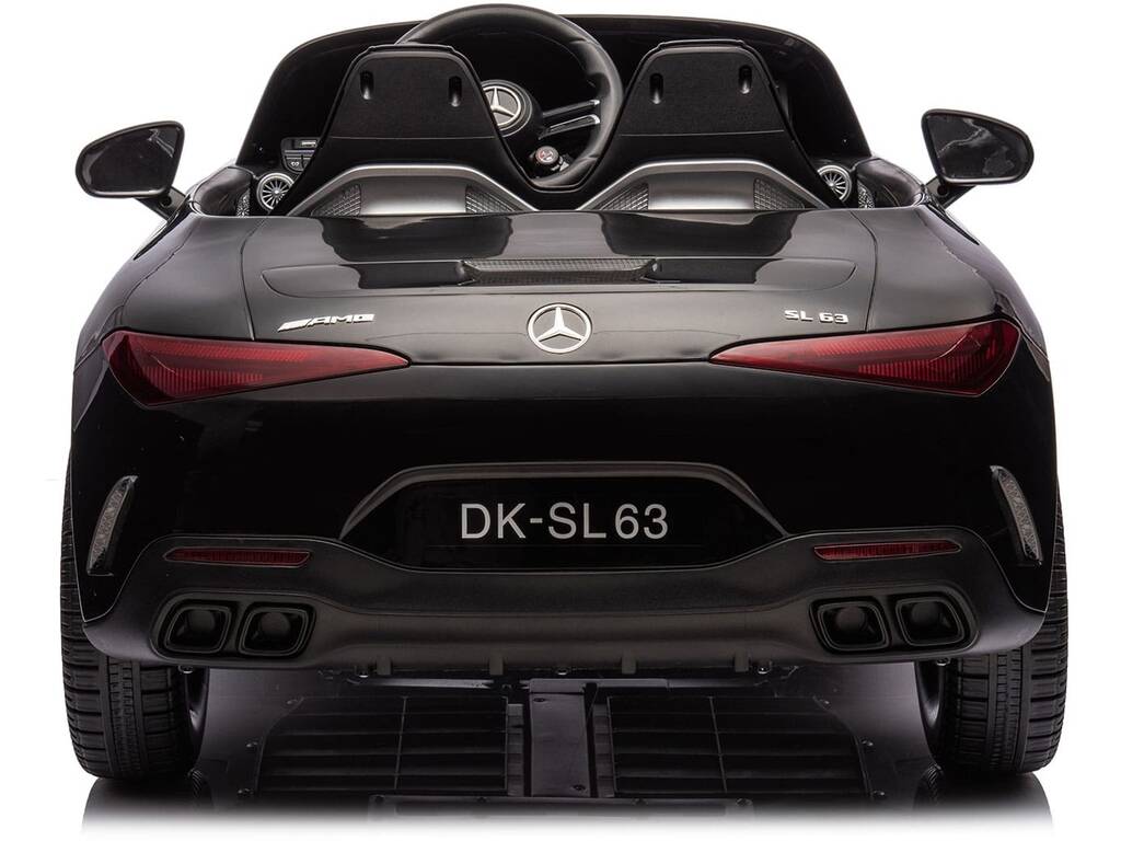 Auto decappottabile Mercedes AMG SL63 nera da 12 V con radiocomando