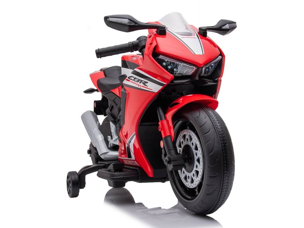 Moto a batteria Honda CBR 1000RR Rossa da 12V con luci