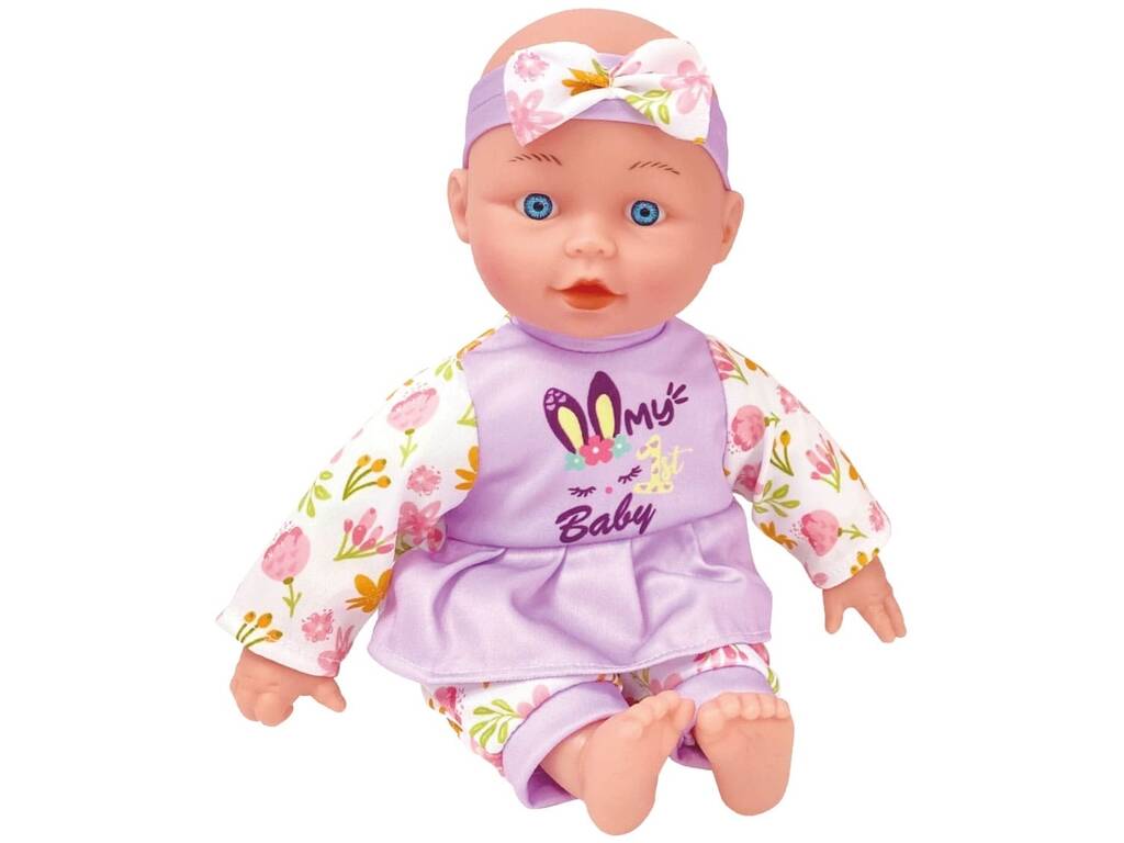 Baby Puppe 27 cm mit Schlafanzug und Zubehör