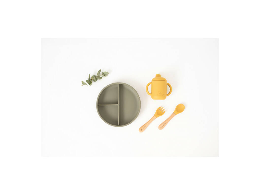 Stoviglie 5 pezzi silicone verde Olmitos