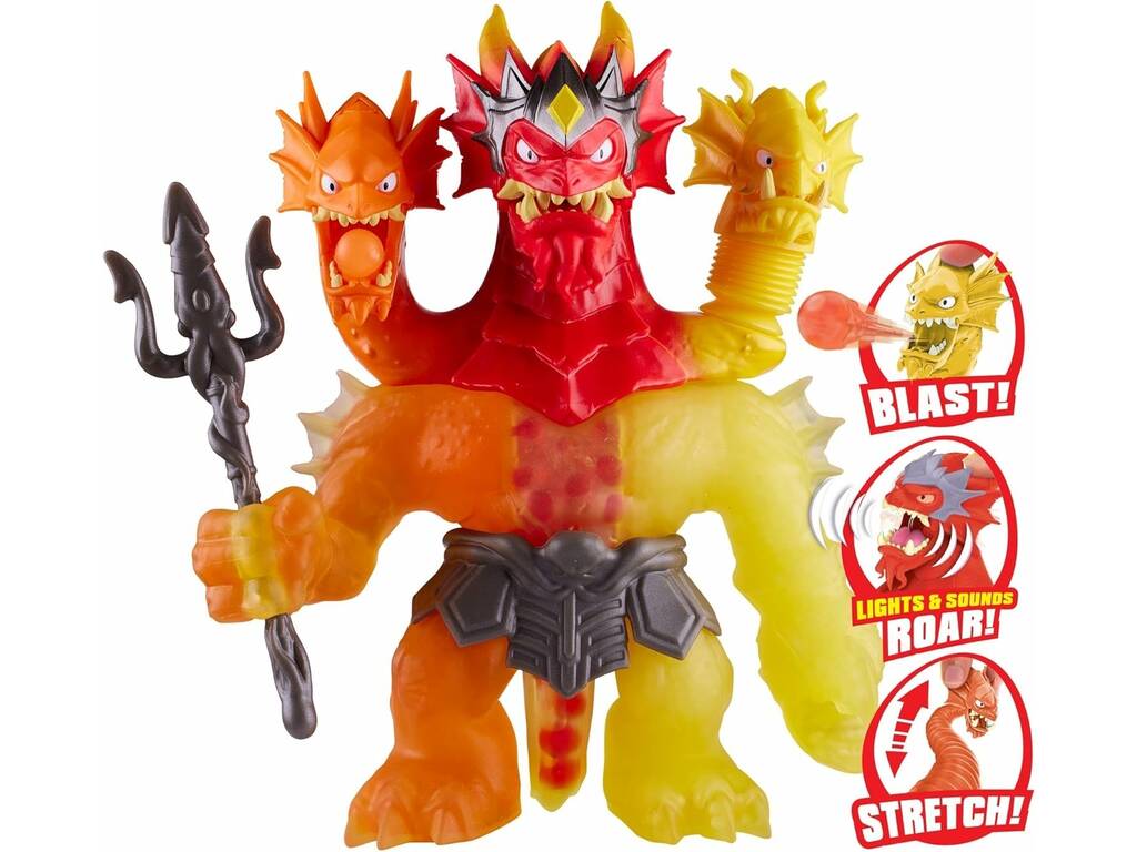 Heroes Of Goo Jit Zu Stretch Strikers Figura King Hydra Lava Fury 3 in 1