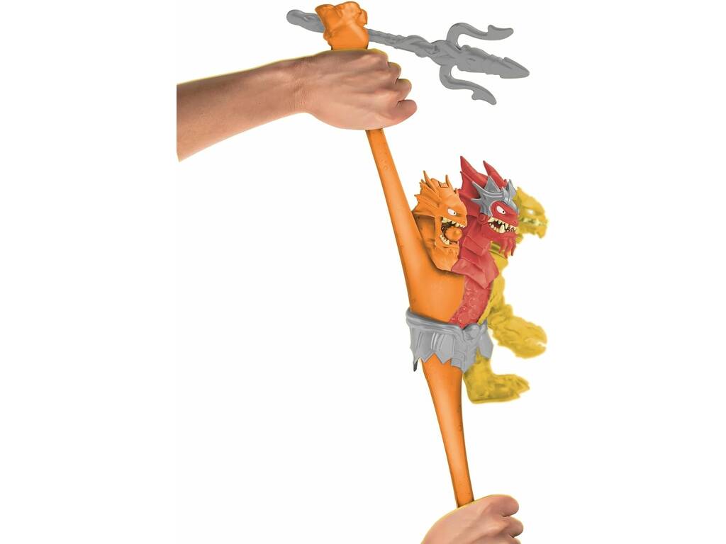 Heroes Of Goo Jit Zu Stretch Strikers Figura King Hydra Lava Fury 3 in 1