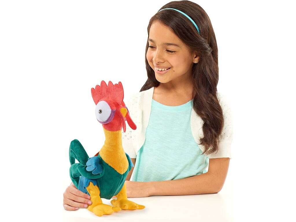 Disney Vaiana Peluche Heihei de 32 cm ¡Cacarea y Baila!
