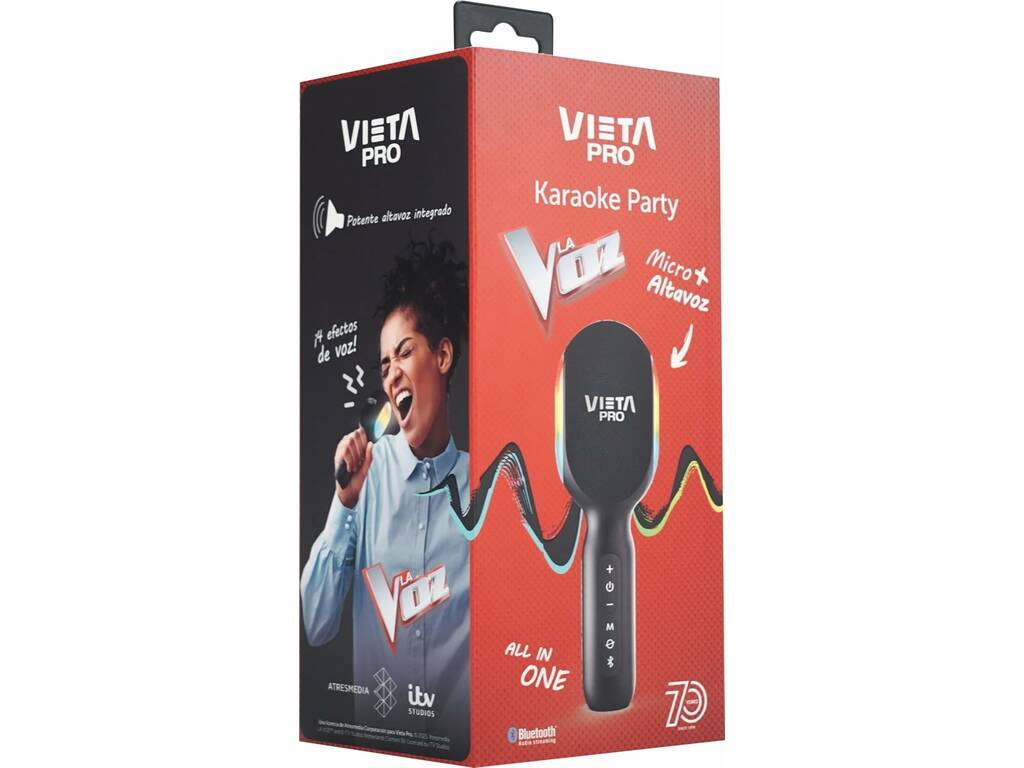 La Voz Karaoke Party avec microphone Vieta Pro Bluetooth Toy Partner VM-KA010BK