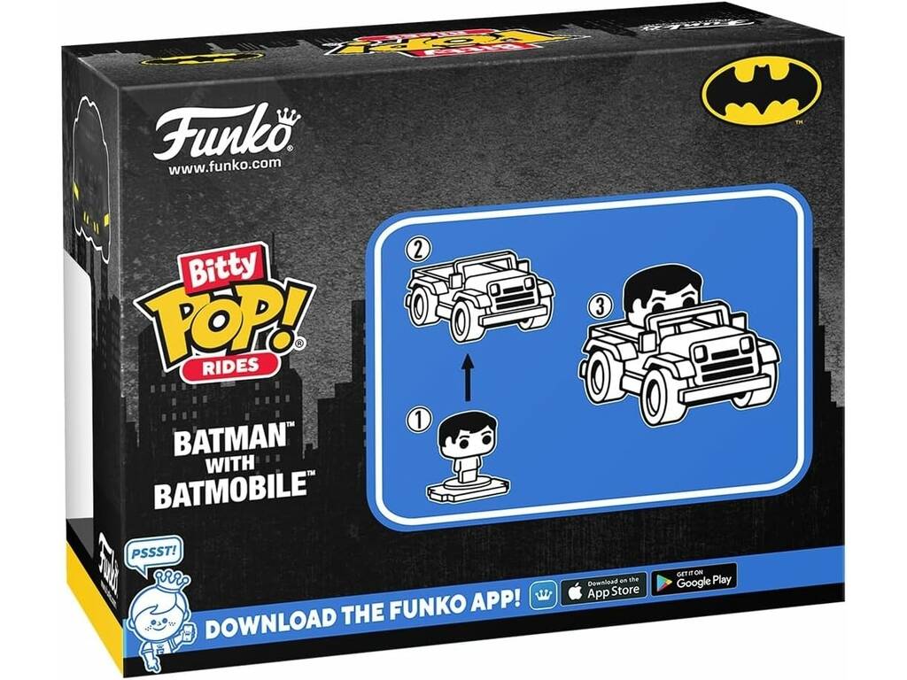 Funko Pop Bitty Rides Batman Figure Batman et Batmobile 83621