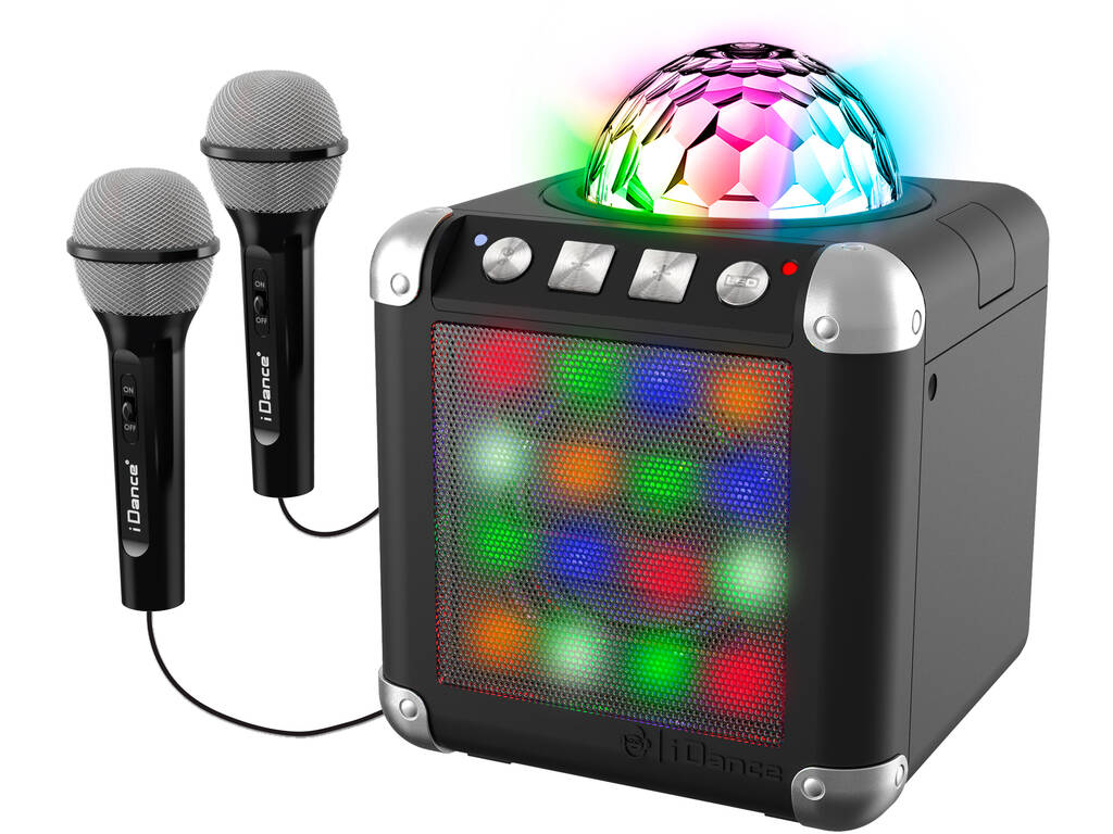 IDance Karaoke Avec 2 Microphones, Lumières Led et Boule Disco Cefa Toys 360