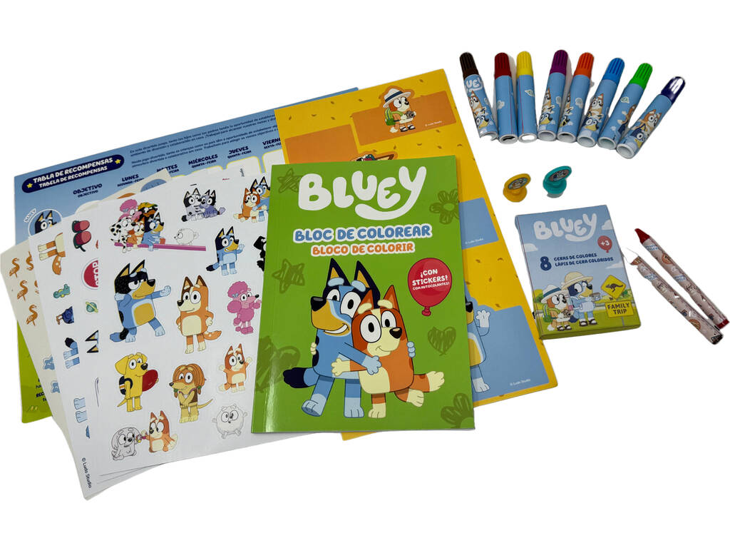 Bluey Activity Car con 150 pezzi Cefa Toys 21913