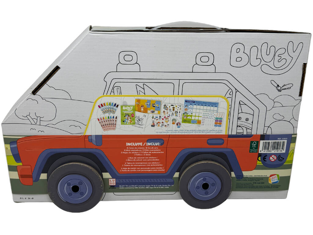 Bluey Activity Car con 150 pezzi Cefa Toys 21913