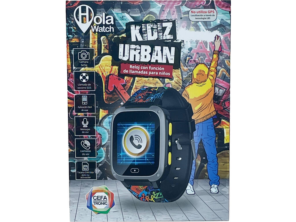Montre intelligente HolaWatch Kidiz Urban Black Cefa Toys 1130