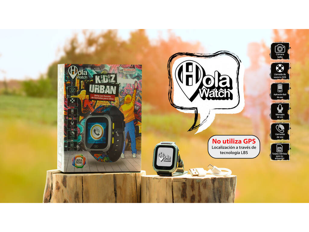 Montre intelligente HolaWatch Kidiz Urban Black Cefa Toys 1130