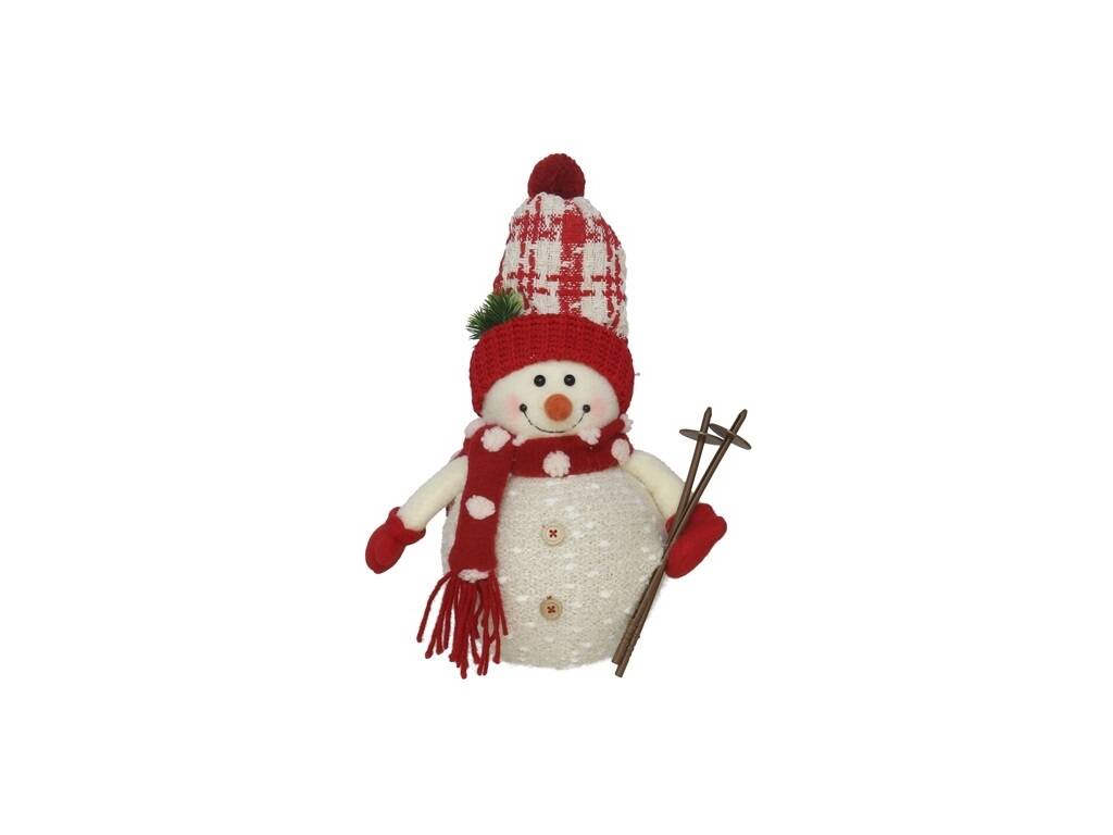 Bonhomme de neige Rex 21x15x31 cm avec lumière LED