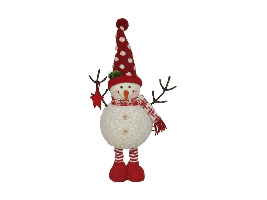 Schneemann Rex Figur von 28x18x46 cm mit LED-Licht