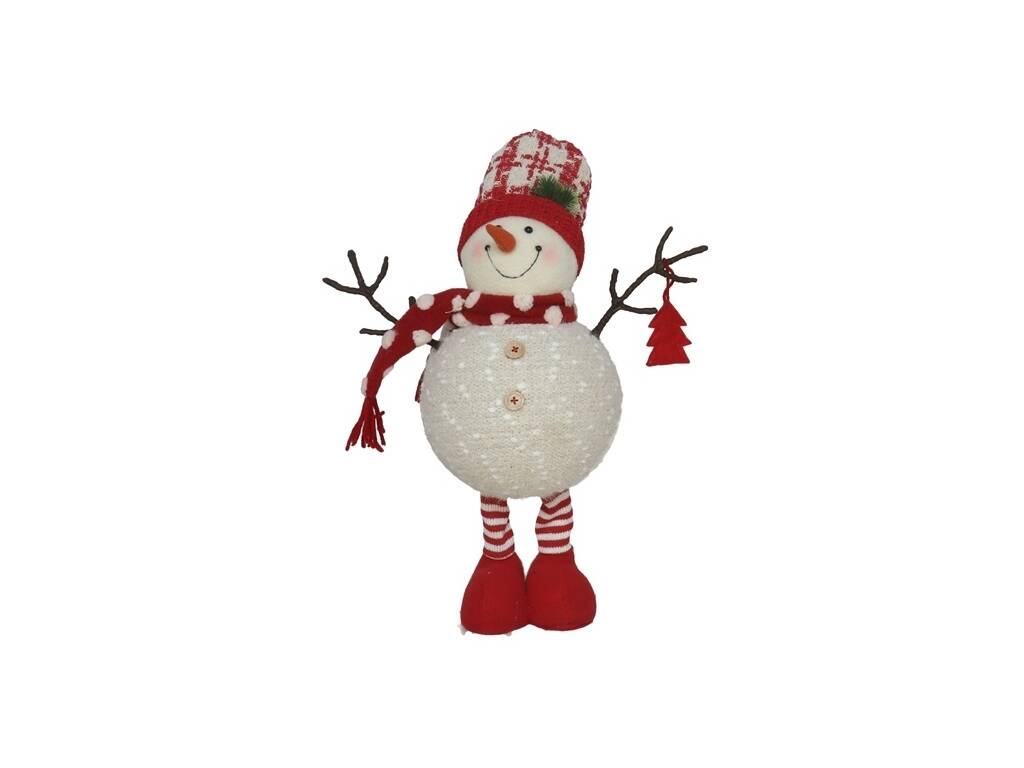 Schneemann Rex Figur von 28x18x46 cm mit LED-Licht