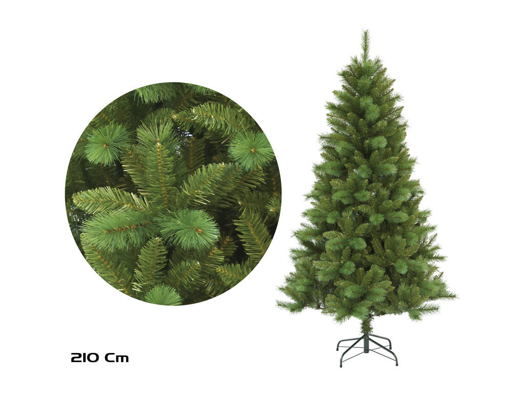 Arbre de Noël vert 210 cm avec 1037 pointes