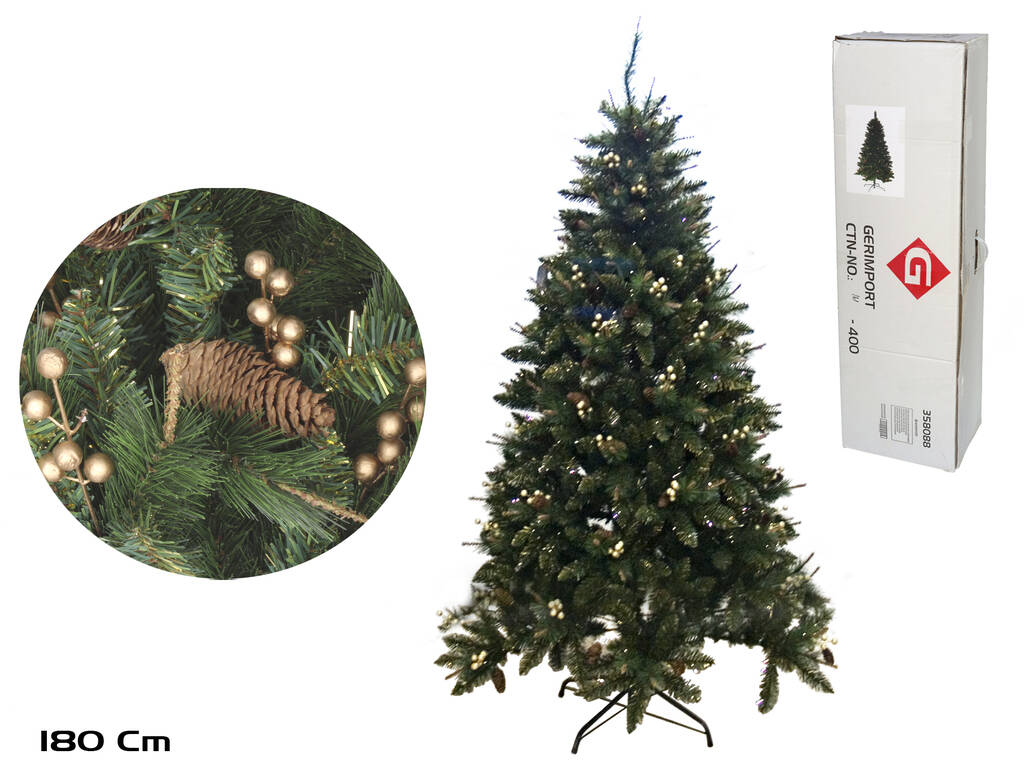 Albero di Natale Decorazioni d'Oro da 180 cm con 687 Punte