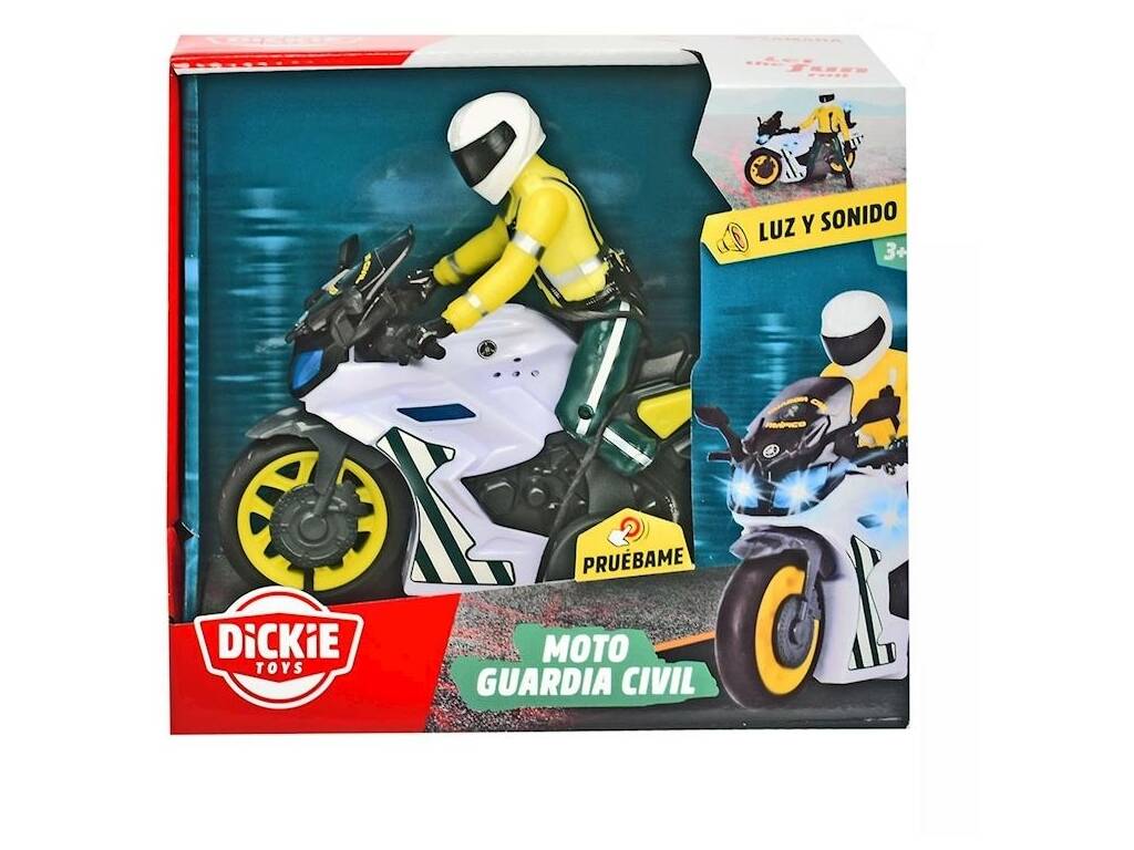 Moto della Guardia Civile di Tráfico con pilota, luci e suoni