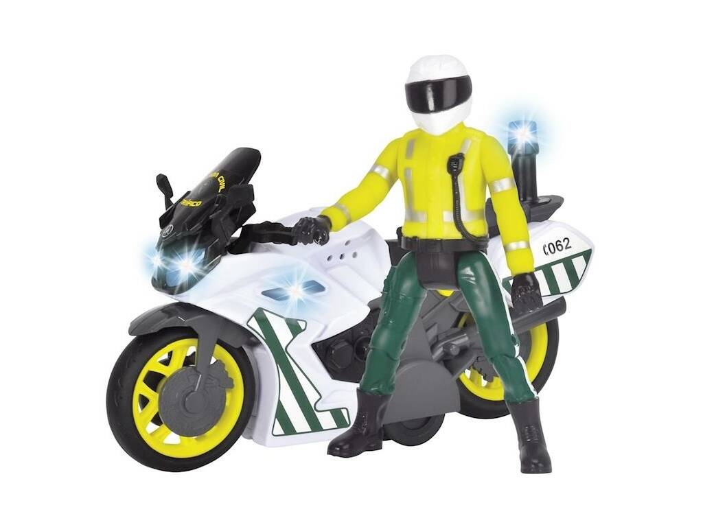 Moto della Guardia Civile di Tráfico con pilota, luci e suoni