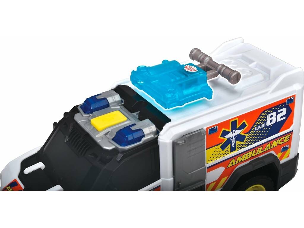 Ambulance médicale avec lumière, sons et lanceur de disques