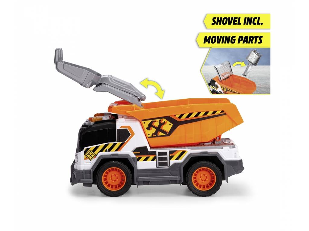 Camion dumper con luce, suoni e pala