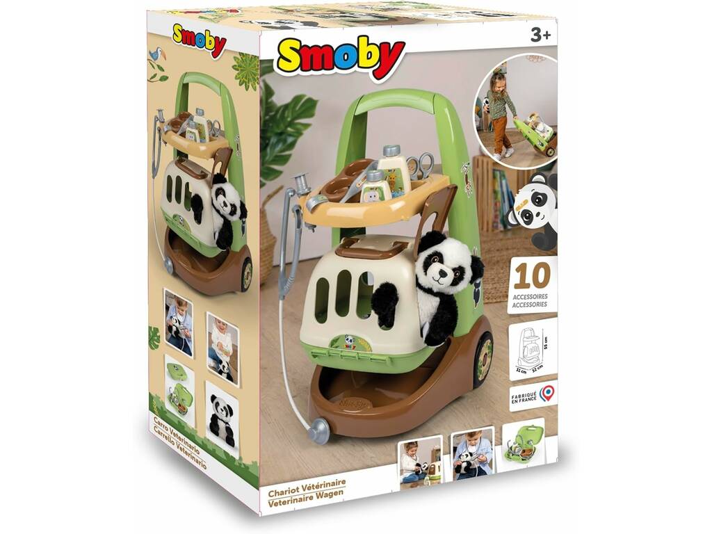 Chariot vétérinaire Smoby avec peluche pour les soins aux animaux 7600340405