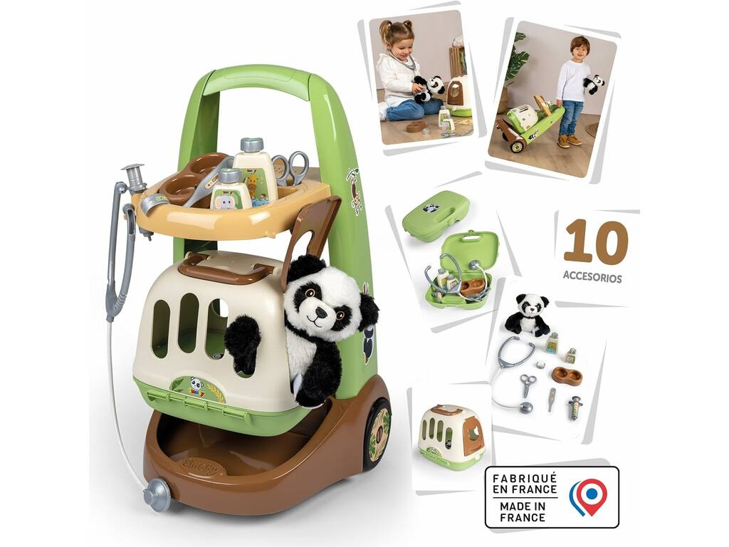 Chariot vétérinaire Smoby avec peluche pour les soins aux animaux 7600340405